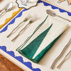 Monaco Applique Border Linen Placemat (Set of 4)