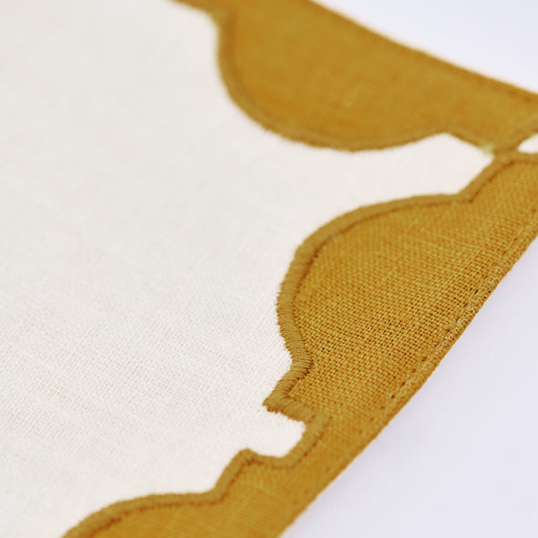 Monaco Applique Border Linen Placemat (Set of 4)