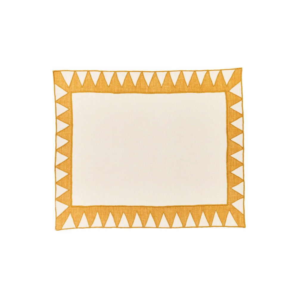 Monaco Chevron Embroidered Linen Placemat (Set of 4)
