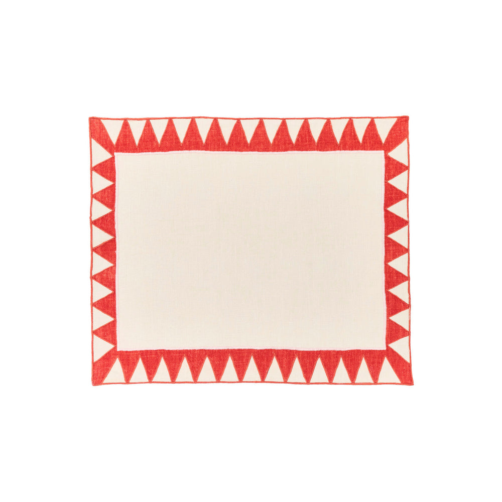 Monaco Chevron Embroidered Linen Placemat (Set of 4)