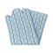 Monaco Stripe Embroidered Linen Runner  option Blue