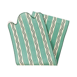 Monaco Stripe Embroidered Linen Runner