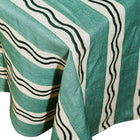 Monaco Stripe Embroidered Linen Tablecloth