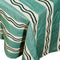 Monaco Stripe Embroidered Linen Tablecloth  option Green