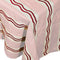 Monaco Stripe Embroidered Linen Tablecloth  option Pink