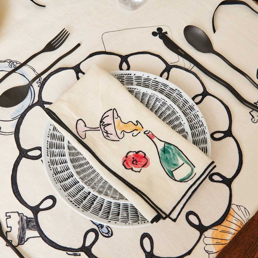 Place Du Jour Embroidered Linen Placemat (Set of 4)
