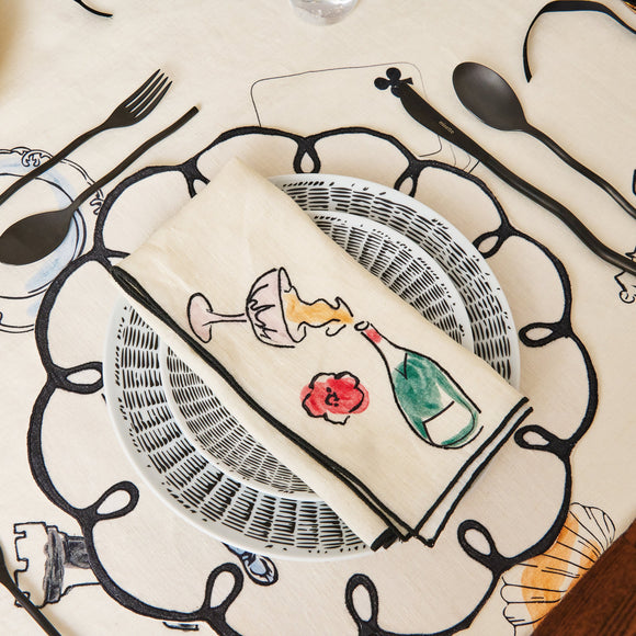 Place Du Jour Embroidered Linen Placemat (Set of 4)