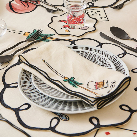 Place Du Jour Embroidered Linen Placemat (Set of 4)