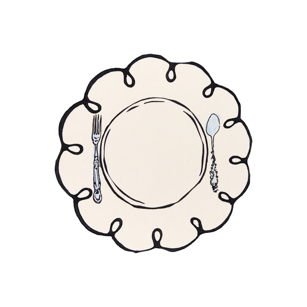 Place Du Jour Embroidered Linen Placemat (Set of 4)