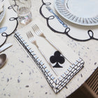 Salon Embroidered Card Suite Dinner Napkin (Set of 4)