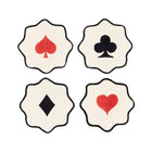Salon Monte Carlo Card Suite Embroidered Linen Coaster (Set of 4)