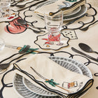 Salon Motif Embroidered Linen Coaster (Set of 4)