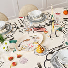 Salon Motif Hand Painted Ceramic Platter