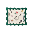 Salon Motif Scallop Embroidered Linen Placemat (Set of 4)