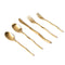 Squiggle 5-Piece Cutlery Set  option Matte Gold
