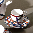 Nastri Multicolor Coffee Cup and Saucer (Set of 2)