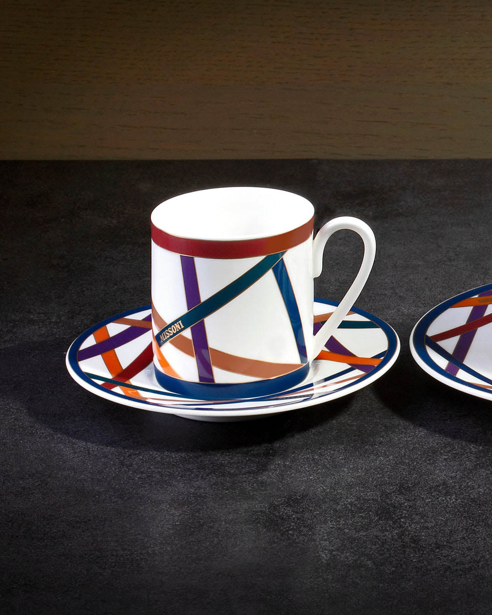 Nastri Multicolor Coffee Cup and Saucer (Set of 6)