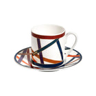 Nastri Multicolor Coffee Cup and Saucer (Set of 6)