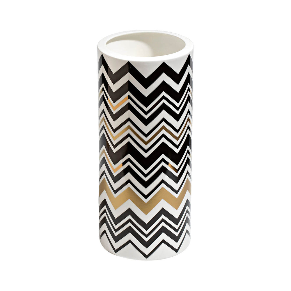 Zig Zag Gold High Vase