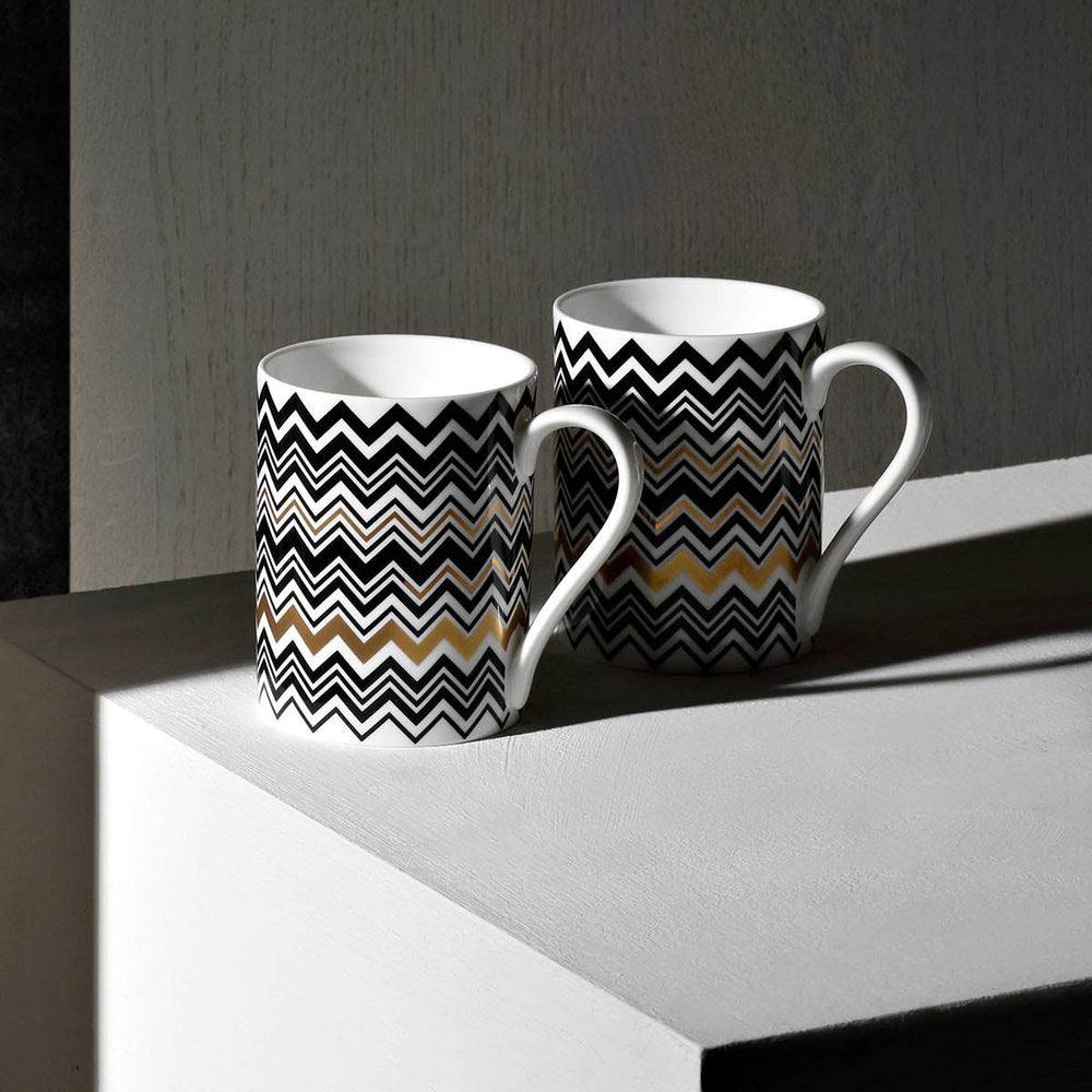 Zig Zag Gold Mug Cup