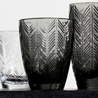 Zig Zag Grey Water Glass (Set of 6)