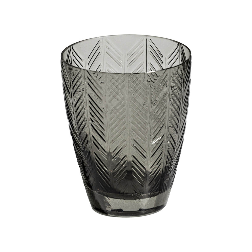 Zig Zag Grey Water Glass (Set of 6)