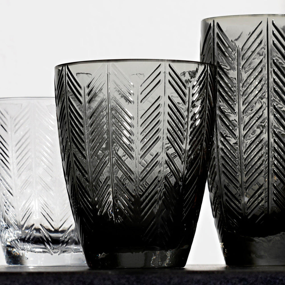 Zig Zag Grey Wine Glass (Set of 6)