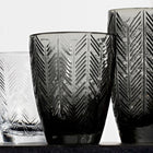 Zig Zag Grey Wine Glass (Set of 6)