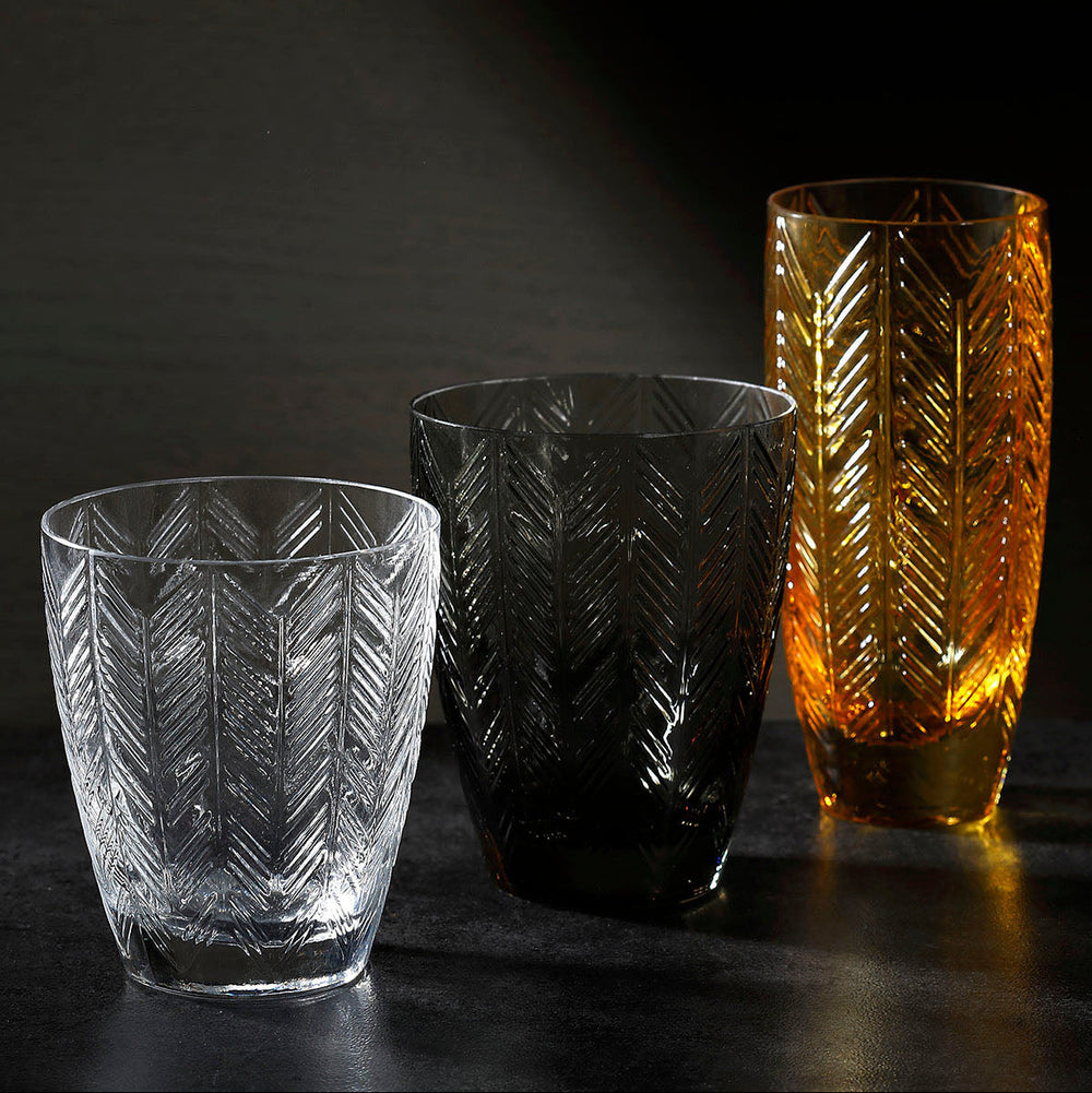 Zig Zag Grey Wine Glass (Set of 6)