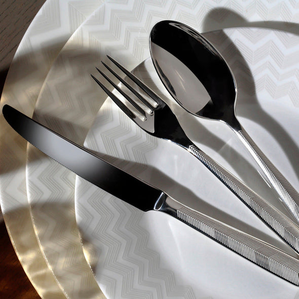 Zig Zag Steel Table Spoon (Set of 6)