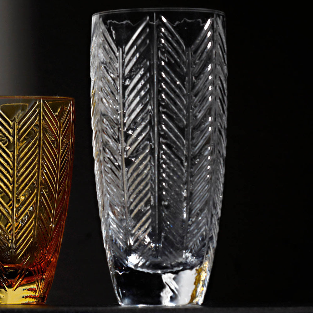 Zig Zag Transparent Champagne Glass (Set of 6)