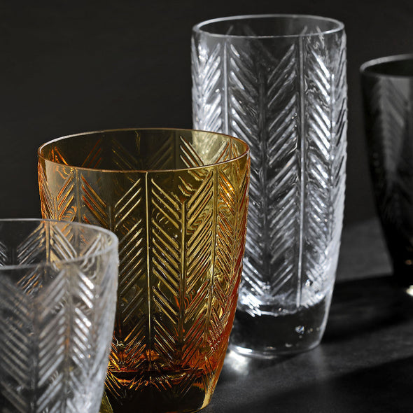 Zig Zag Transparent Champagne Glass (Set of 6)