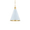 Fenimore Pendant Light  option Aged Brass / Soft Blue