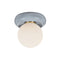Tyra Flush Mount  option Aged Brass / Ceramic Frost Crackle