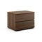 Nevada 2 Drawer Nightstand  option Smoked Walnut