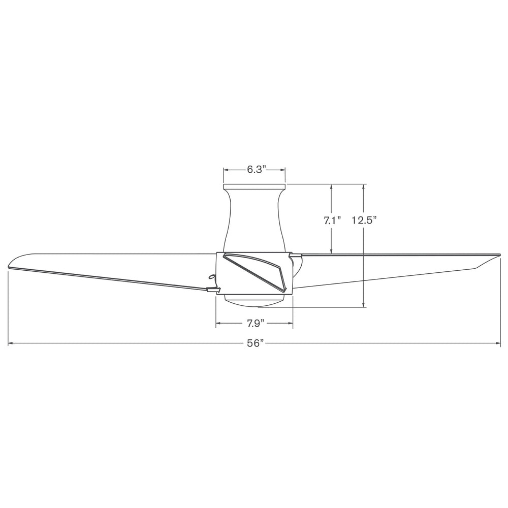 Ambit DC Flush Mount Ceiling Fan