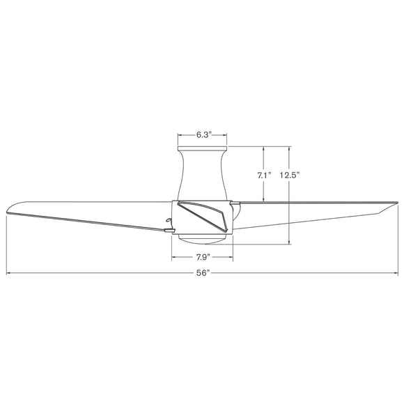 Ambit DC Flush Mount Ceiling Fan