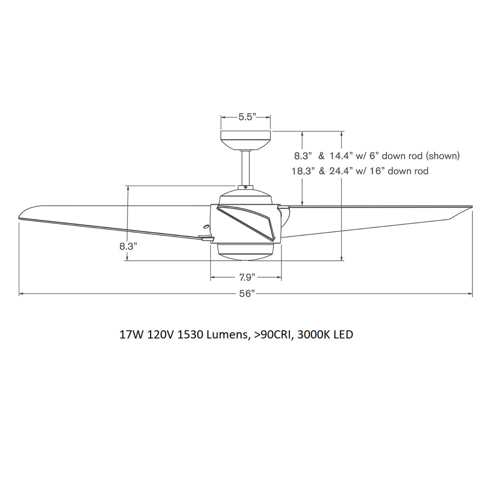 Ambit DC LED Ceiling Fan