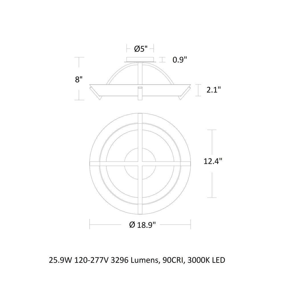 Copa LED Semi Flush Mount