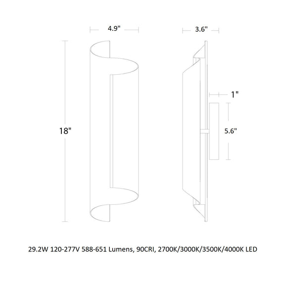 Pirouette LED Bath & Vanity Wall Light