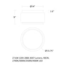 Preston LED Flush Mount