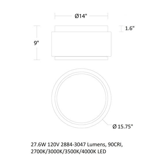 Preston LED Flush Mount