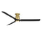 Smooth Indoor/Outdoor Flush Mount Ceiling Fan  option Soft Brass / Matte Black