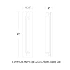 Stanchion LED Bath & Vanity Wall Light