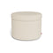 Round Storage Ottoman  option Coastal Cream