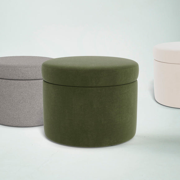 Round Storage Ottoman
