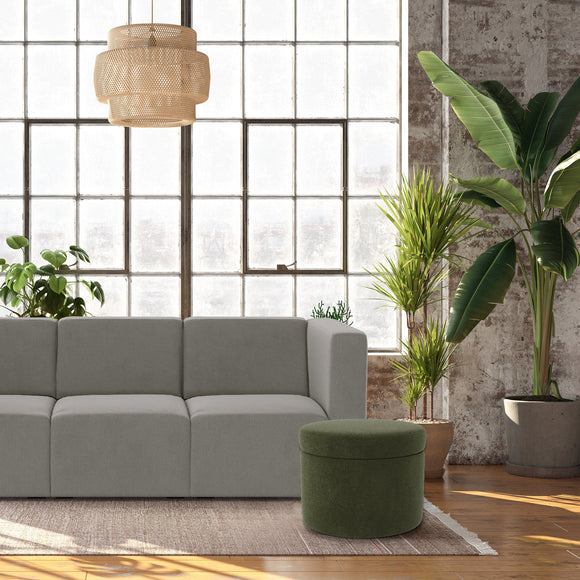 Round Storage Ottoman