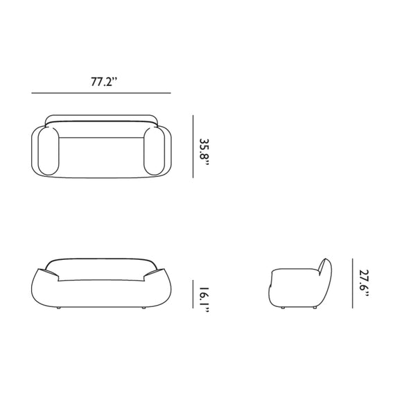 ももこ ② Moooi Big George Double Seater Sofa - 2Modern