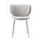Hana Upholstered Dining Chair  option Chrome