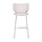 Hana Upholstered Stool  option Chrome